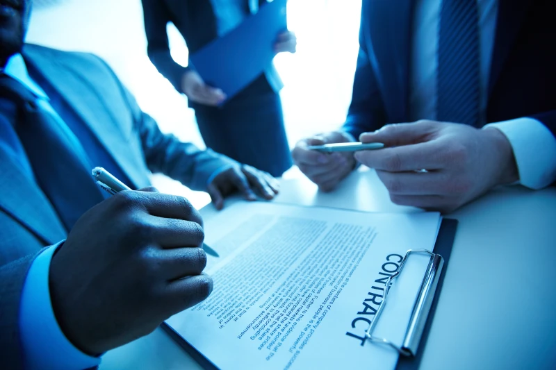 Attorney discussing legal matters with a client